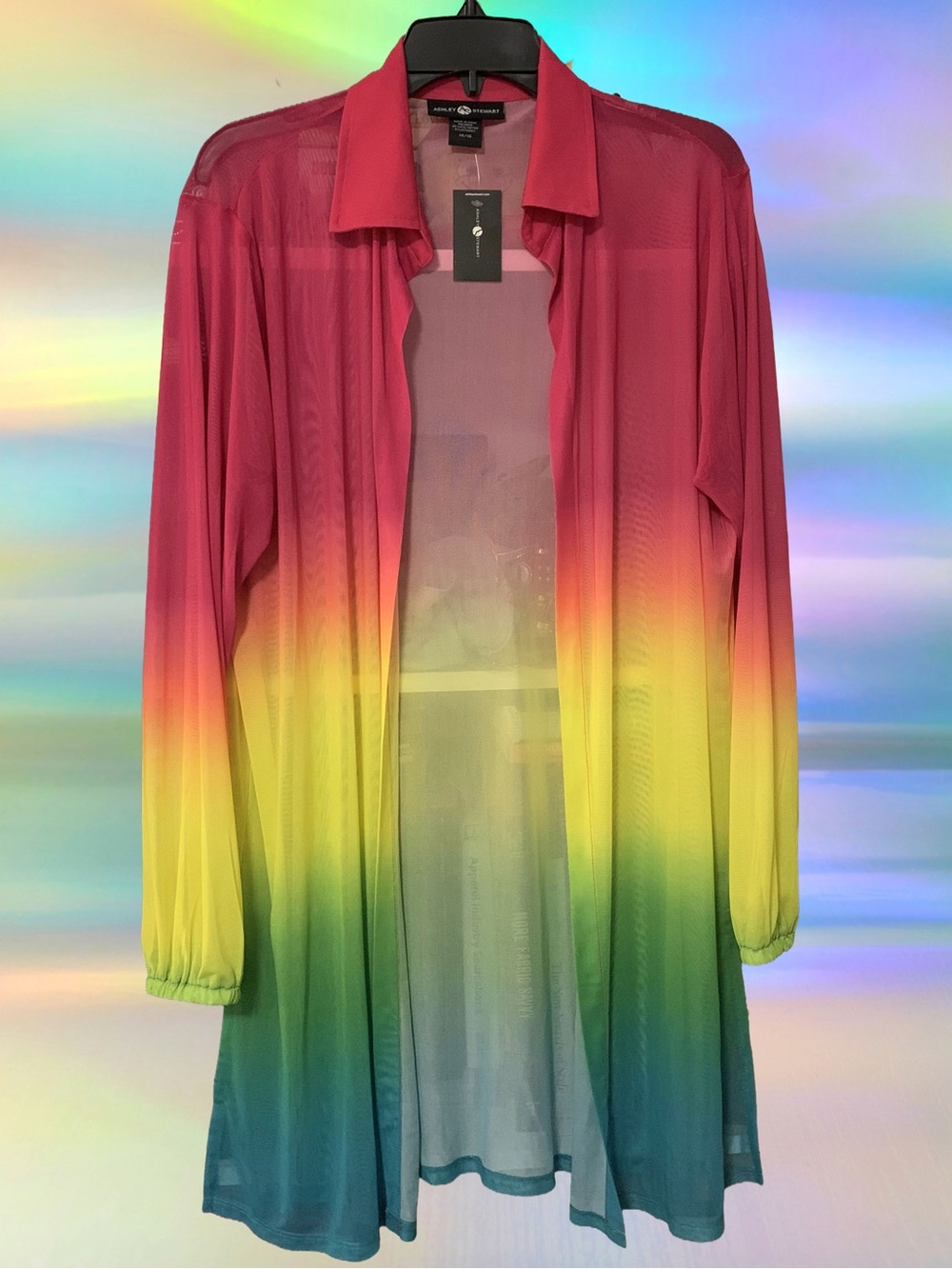 Ashley Stewart - Ombré Mesh Duster